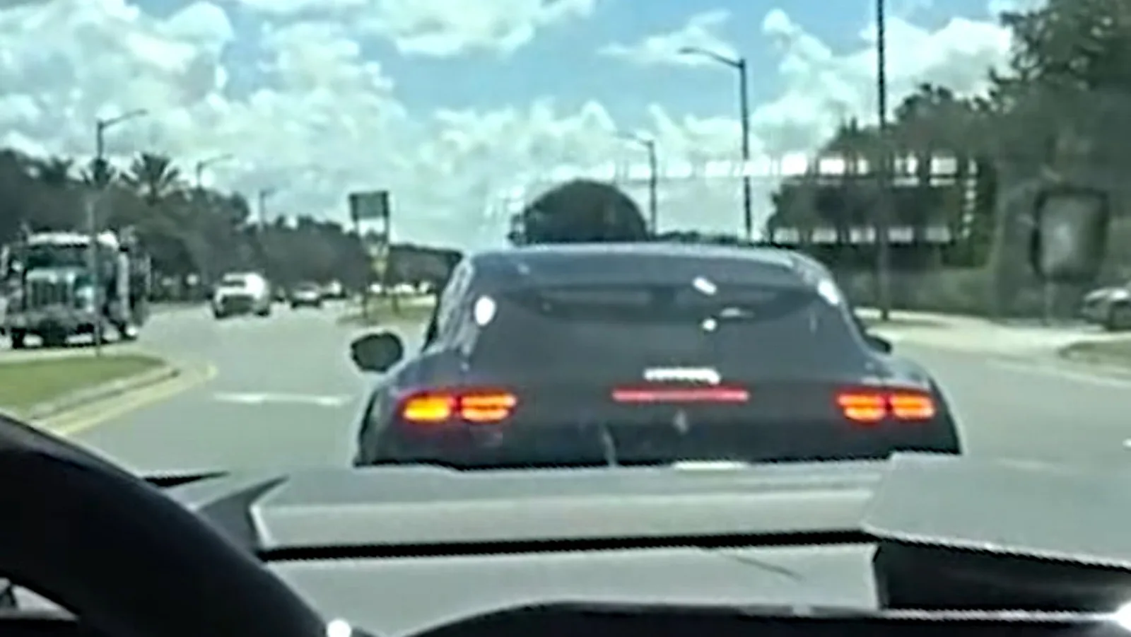 A Ferrari stopped by deputies during a high-speed traffic enforcement stop in Florida